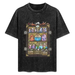 Witch Store Cupboard - Crystals, Potions, Herbs T-Shirt Large Size Loose Casual Tee