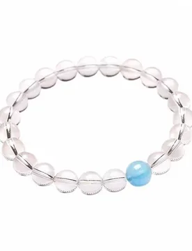 Single Circle Transparent Aquamarine Beaded Bracelet for Women Crystal Jewelry Gifts - Aliexpress - FashionsVida