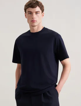 Seidensticker T-Shirt Uni Blau S - Seidensticker - FashionsVida