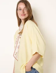 Scarf Viscose Top - ONE / LEMON - female