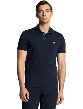 Lyle Polo Contrast Placket, navy xxl