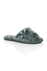 Peep Toe Sandals Slippers - Grey - Size: 8