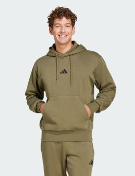 Felpa con cappuccio Essentials Feelcozy Fleece S Olive Strata / Black