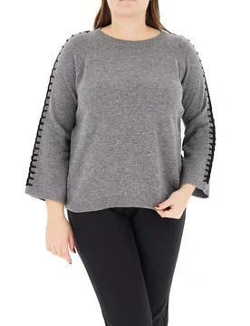 Maglione in lana COLLECTION GRIGIO XXL - ELENA MIRO' - FashionsVida