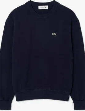 De cuello redondo de algodón de corte relajado en blanco - Lacoste - FashionsVida