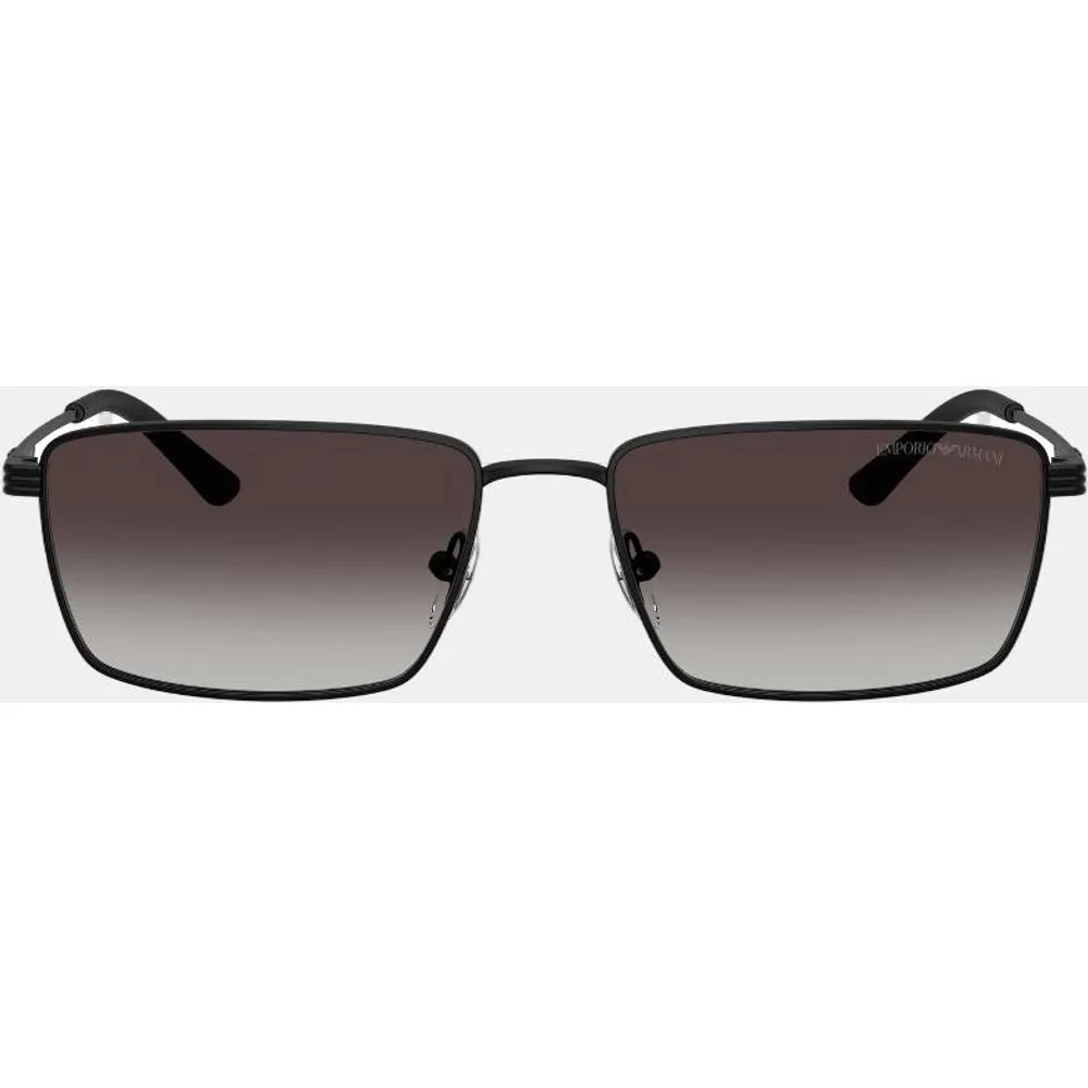 Gafas de sol EA2169 de hombre rectangular en metal con lente degradada - Emporio Armani - FashionsVida