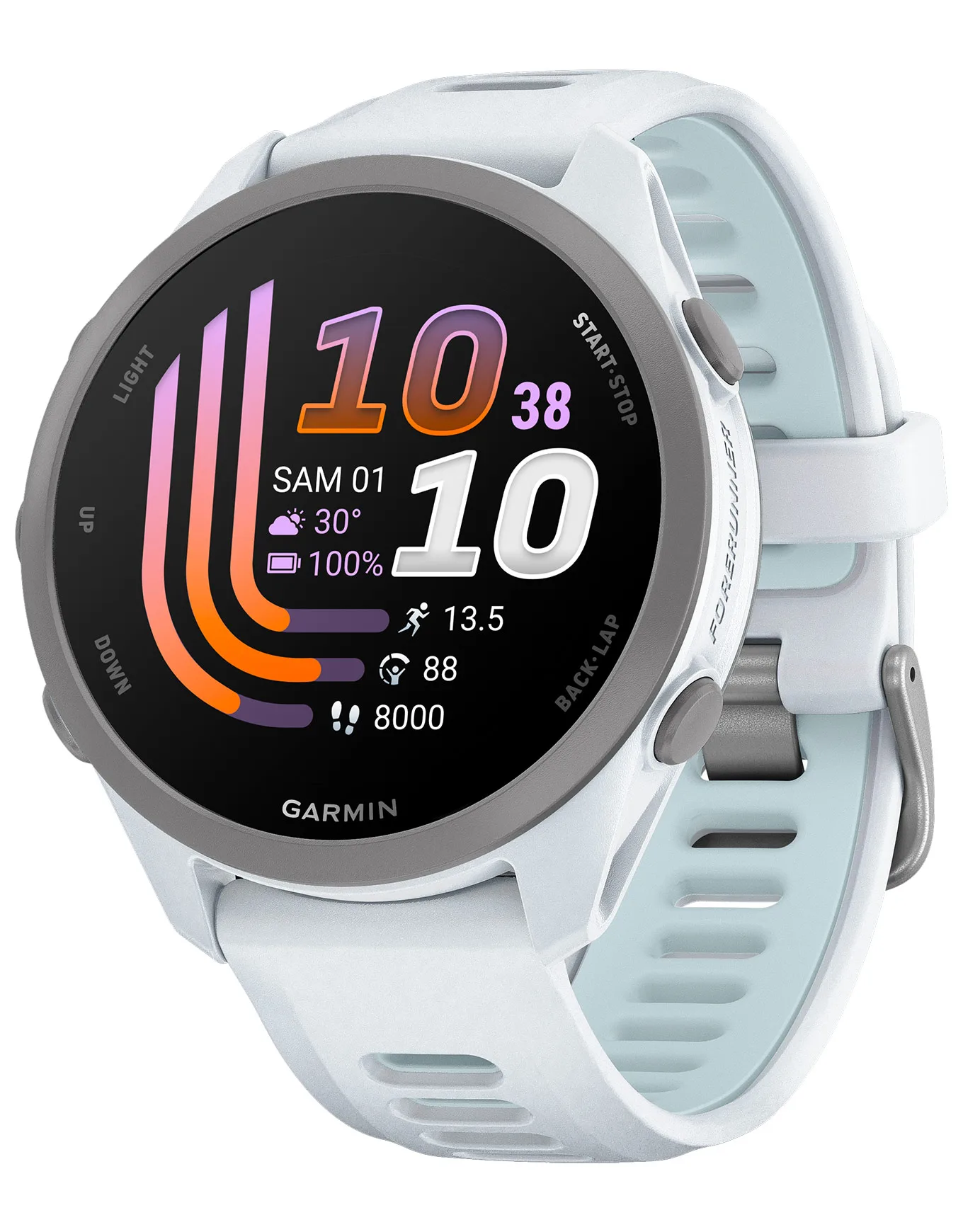 Montre GPS - Forerunner 170 Blanc Ciel en Silicone - Garmin - FashionsVida