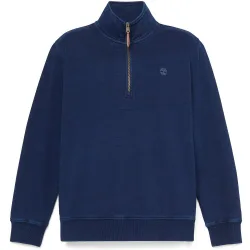 Sudadera sin capucha de hombre con media cremallera y algodón premium