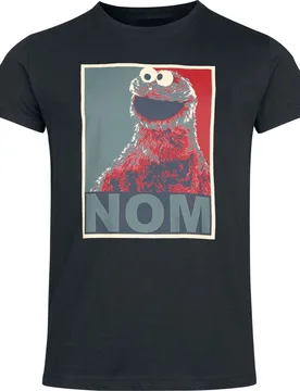 T-Shirt - Nom - S bis XXL - für Männer - Größe XL - schwarz - EMP exklusives Merchandise! - Männer - male - Sesamstraße - FashionsVida