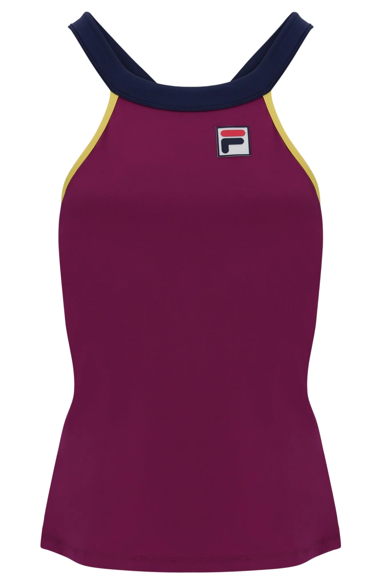 Magenta Purple Heritage Halter Tank Top - UK 8 - FILA Tennis - FashionsVida