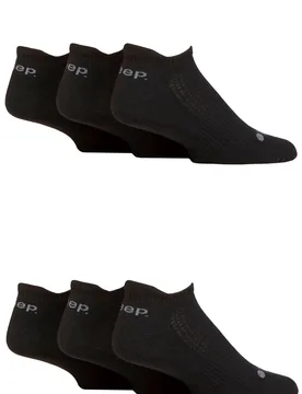 Mens 6 Pair Performance Trainer Socks Black 6-11 Mens - Black - Size: 6-11 Mens - Jeep - FashionsVida