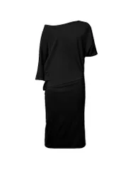 Abito Loose Fit FLUID JERSEY nero M