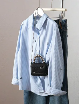 Nueva camisa de manga larga con gráfico bordado para niñas, top casual para otoño - Shein - FashionsVida