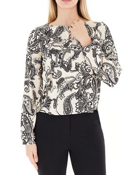 Blusa girocollo AVORIO S