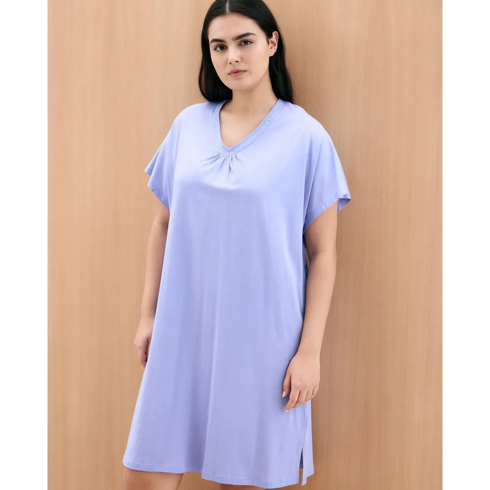 Camisón corto con encaje - Couchel - FashionsVida