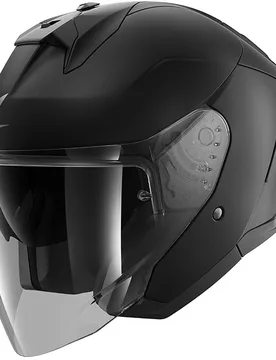 Casco Moto Jet SKWAL JET CUP BLANK Mat Nero Opaco taglia XL - Shark - FashionsVida