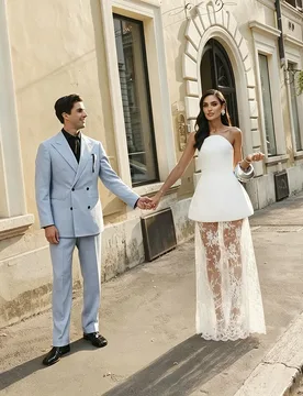Elegant Strapless Backless Peplum Sheer Floral Lace Maxi Dress Women Wedding Evening Party Formal Gown Vestidos De Fiesta 2026 - Aliexpress - FashionsVida