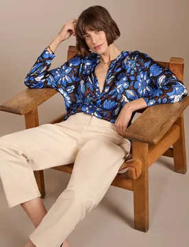 Womens Gloria Recycled blouse - Blue - Size 12 Uk - Baukjen - FashionsVida