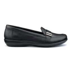 Women's Wide Fit 'Clay' Loafers in Black Size: 3 - Black - Size: 3