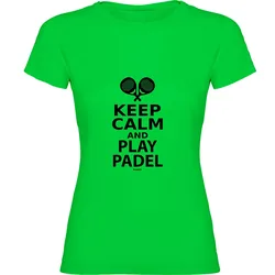 Maglietta A Maniche Corte Keep Calm And Play Padel Light Green L