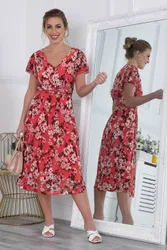 Bethany Mesh Midi Dress - Coral - Size: 8