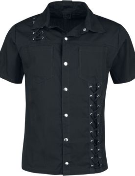 Gothic Kurzarmhemd - Damion Shirt - S bis 4XL - für Männer - Größe S - schwarz - Männer - male