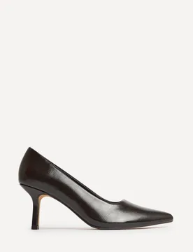 Women's Aim Wide Fit Brown Faux Leather Court Heels Size: 5-Wide Fit - Brown - Size: 5-Wide Fit - Linzi - FashionsVida