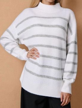Maglione a coste a righe - multicolor