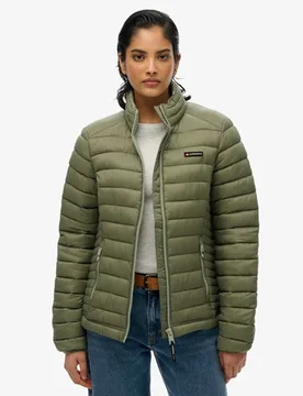 Superdry Damen Fuji Lite Steppjacke Grün - Größe: 46 - 109.99 - FashionsVida