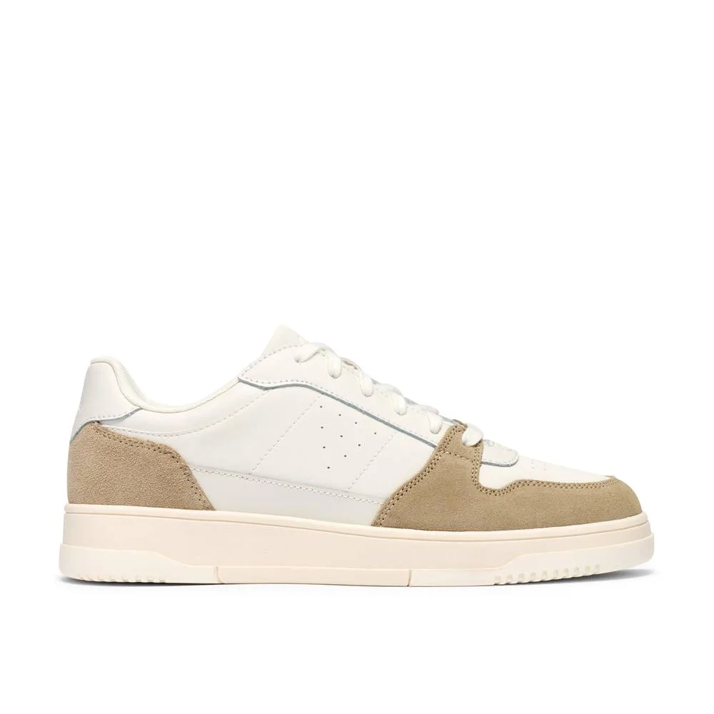 Men's Newick Lace White Combination Trainers, Lace Up Size: 10-Standard Fit - White - Size: 10-Standard Fit - Clarks - FashionsVida