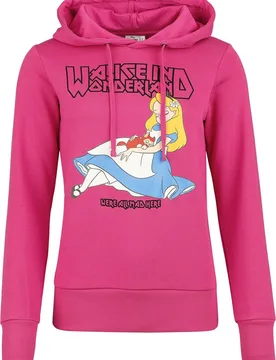 Disney Kapuzenpullover - We're All Mad Here - S bis 3XL - für Damen - Größe L - pink - EMP exklusives Merchandise! - Frauen - female - Alice im Wunderland - FashionsVida