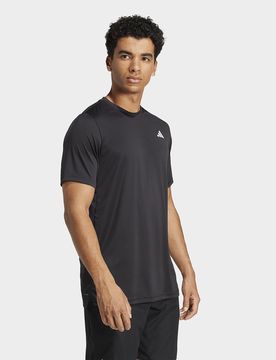 Mens T-shirt Da Tennis Club Climacool - Nero, nero nero Uomo taglia XS