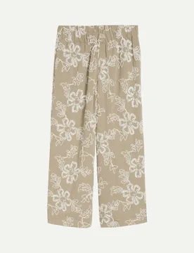 Culotte Hose mit Blumen-Stickerei Beige 36/26 - Tom Tailor Casual - FashionsVida