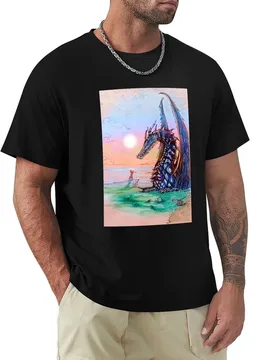 Tales from Earthsea watercolor T-Shirt Basic Simple Design Short Sleeve Shirt - Aliexpress - FashionsVida