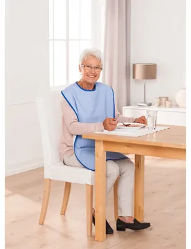 Essschürze mit Druckknopf blau - Caretex - FashionsVida