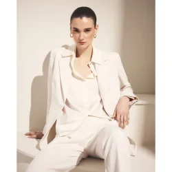Blazer liso de poliéster de mujer