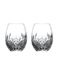 Set of 2 Ashmere Crystal Rum Glasses Clear
