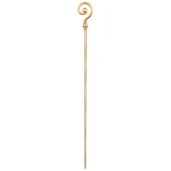Nikolausstab Hirtenstab Weihnachtsmann-Accessoire goldfarben 118 cm