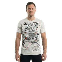 The King Of Carpfishing Short Sleeve T-shirt Light Grey XL Men