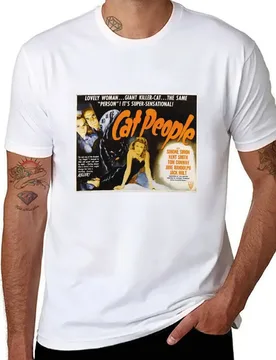 Cat People (1942) - Vintage Movie Poster T-Shirt t shirts for man graphic tees cotton t shirt pack T-Shirt - Aliexpress - FashionsVida
