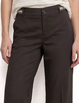 Straight Leg Hose mit Gürteldetails female Braun - Street One - FashionsVida