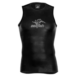 Thermal Neoprene Sleeveless T-shirt Black M unisex