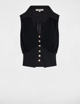 Top de mujer plisado sin mangas - Morgan - FashionsVida