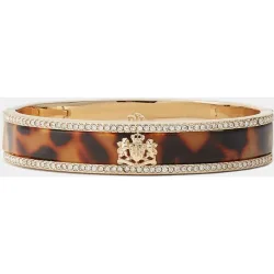 Pulsera dorada carey con emblema