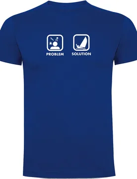 Problem Solution Sail Short Sleeve T-shirt Royal Blue 2XL Men - Kruskis - FashionsVida