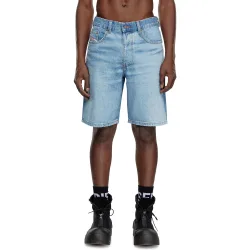 Pantalón corto vaquero de hombre con efecto desgastado