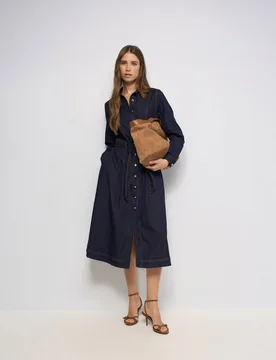 Vestido vaquero midi de mujer - Salsa Jeans - FashionsVida
