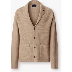 Cardigan de hombre de punto mezcla de lana