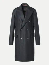 Doppelreihiger Wollmantel Schwarz 52