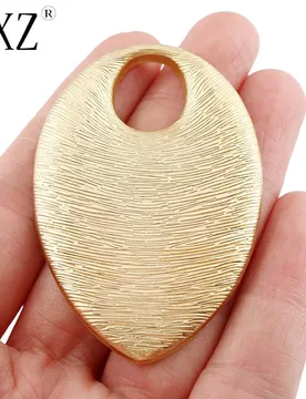 Matte Gold Boho Large Hammered Oval Charm Pendant For DIY Fashion Jewelry Necklace Making Findings - Aliexpress - FashionsVida